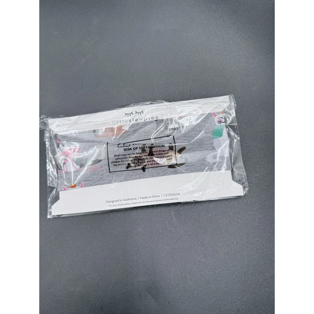 Little Sleepies COZY CATS Luxe Headband Bow Newborn To 3T NEW NIB